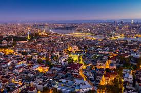 Istanbul skyline with historic architecture